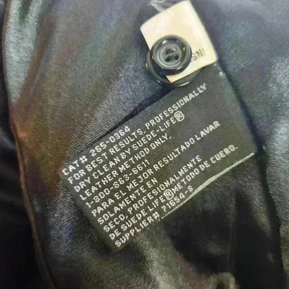 Jacqueline Ferrar vintage 100% leather black jacket size petite small - Picture 9 of 10